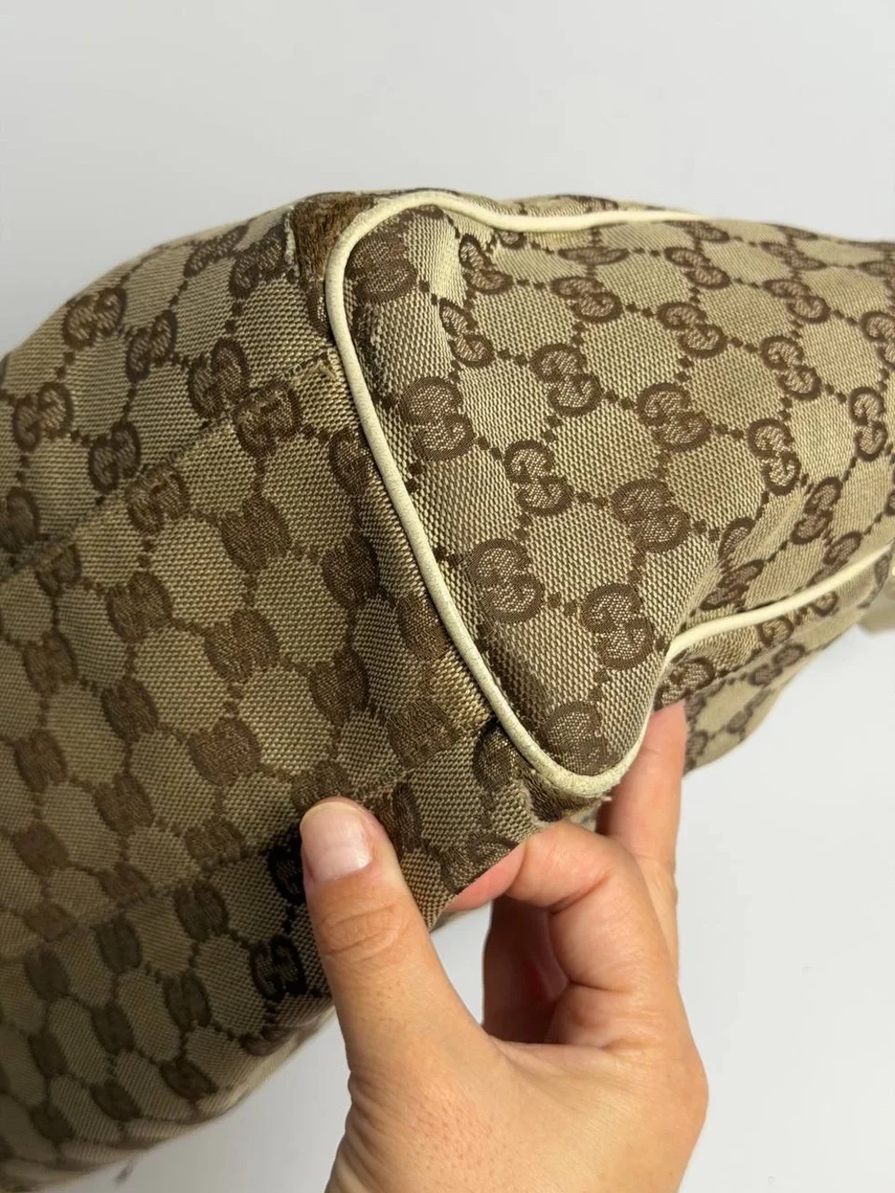 Gucci GG Sukey Monogram Canvas/Leather Tote Bag - Picture 12 of 16